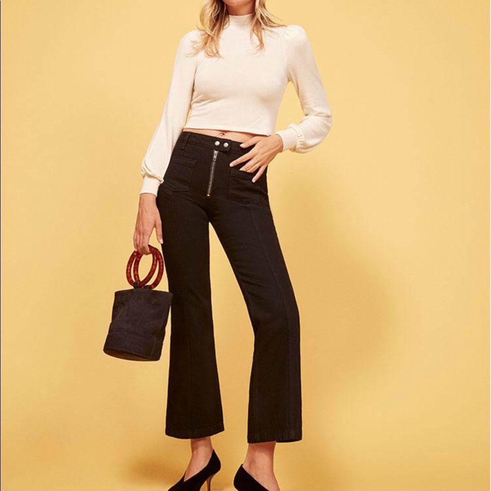 Reformation Elle Jean In Thames (True black)